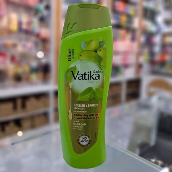 شامپو تقویت کننده و محافظت کننده واتیکا حاوی زیتون و حنا 400 میل اورجینال | Vatika olive and Henna shampoo